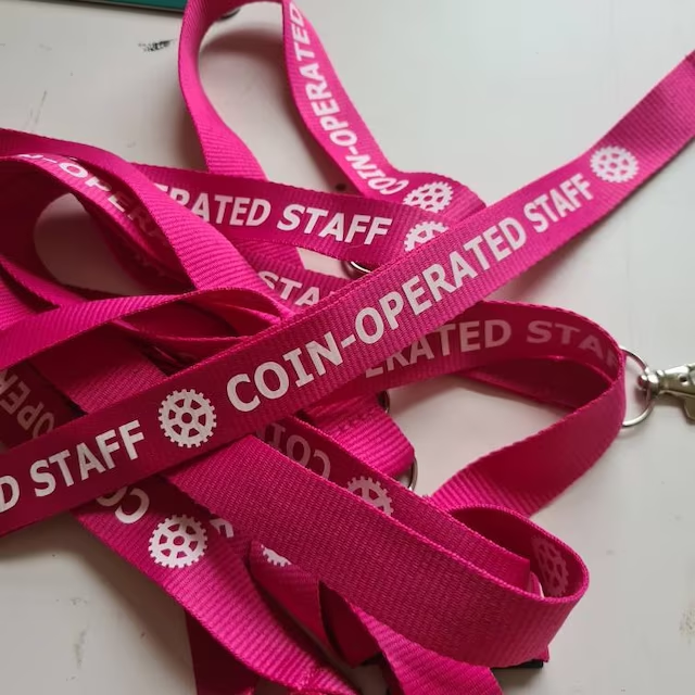15mm Strawberry Ribbon  PreDesigned Products - We Print Lanyards