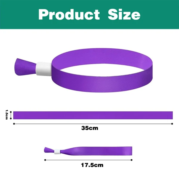 Custom Cloth Event Wristband Size