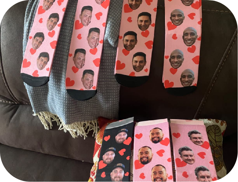customize socks with faces