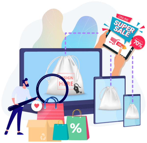 High Quality Custom Drawstring Bags No Minimum Order FastPrintStar