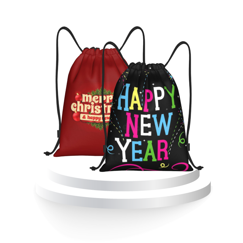 Custom Drawstring Backpacks-New Year Design