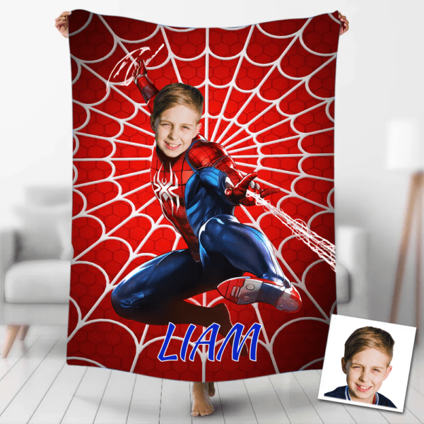 personalized spiderman blanket