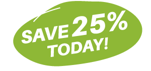 Save 25% today
