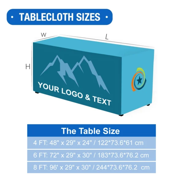 Custom Fitted Table Cloth-Size