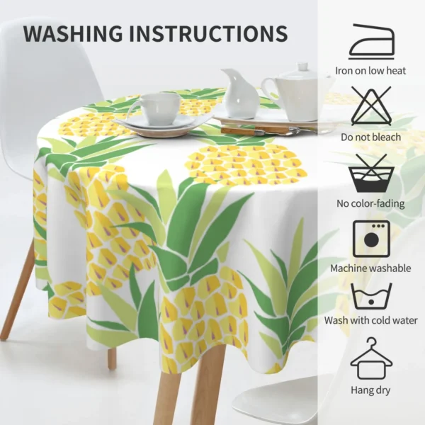 Custom Round Table Cloth-Washing Instructions