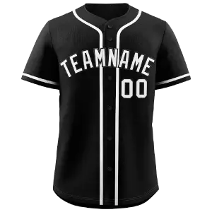 custom black baseball jersey