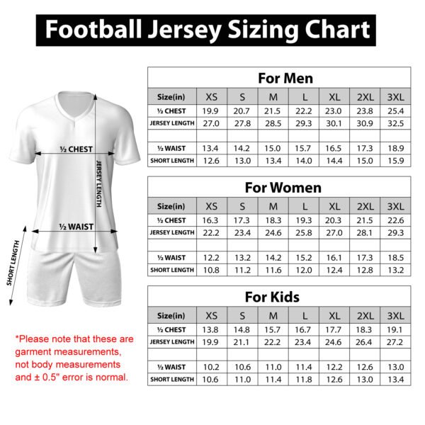 custom design football jersey-Size