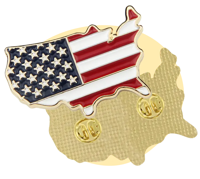 Custom American Flag Enamel Pins