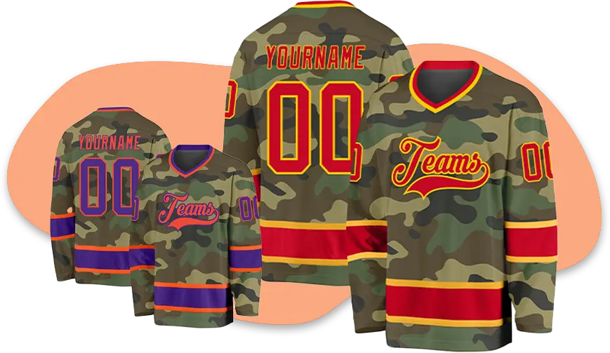 Custom Camo Hockey Jerseys