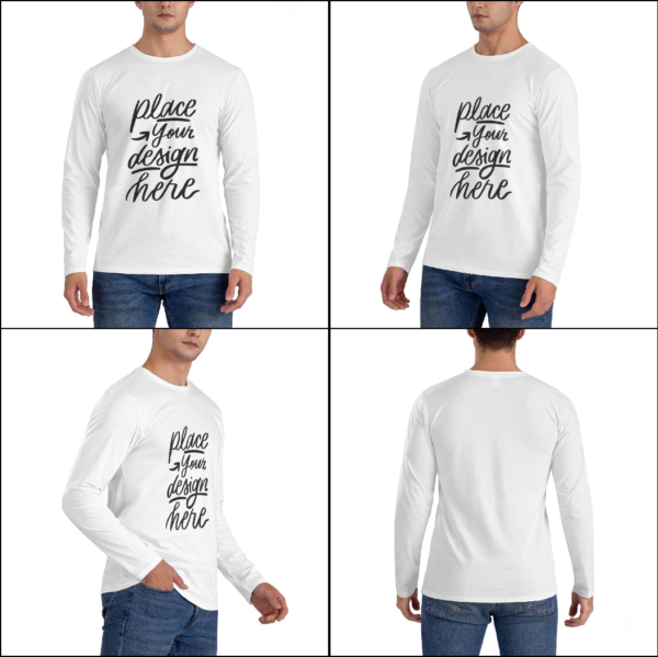 Custom Men Long Sleeve T Shirts-1