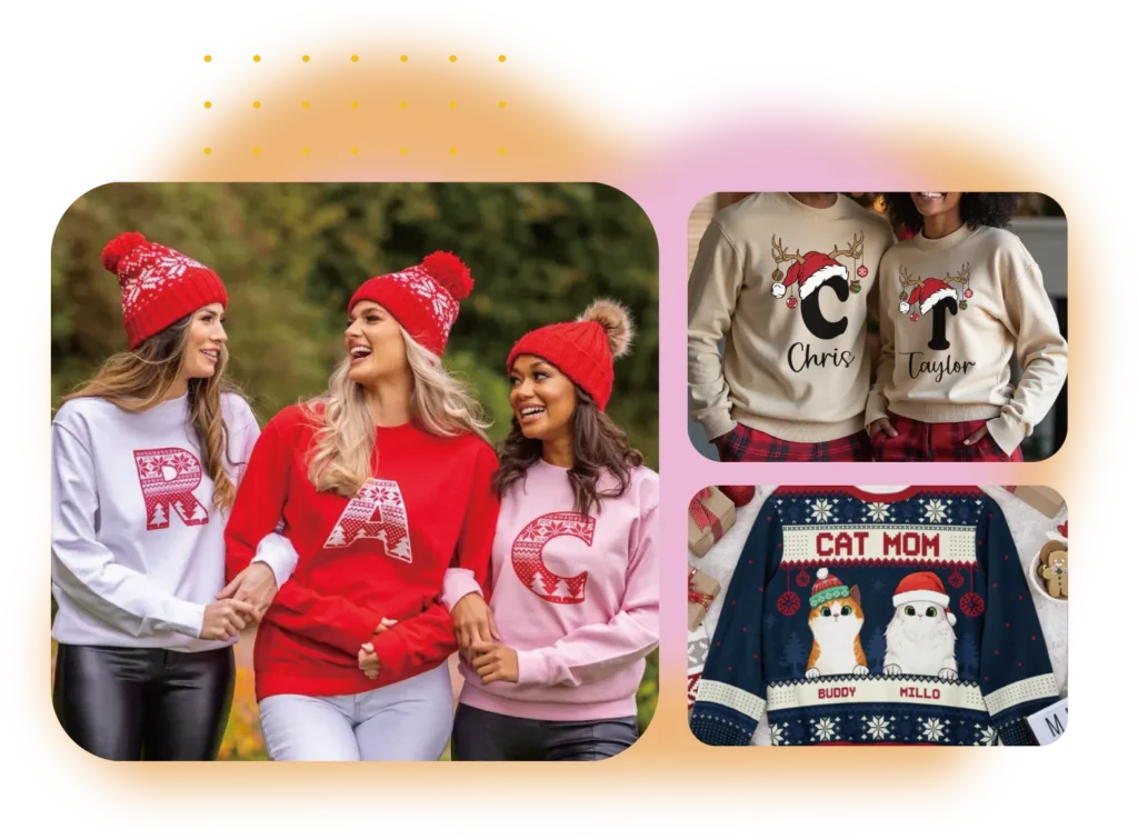 custom christmas sweatshirts