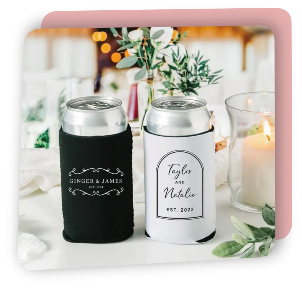 Custom Wedding Koozies