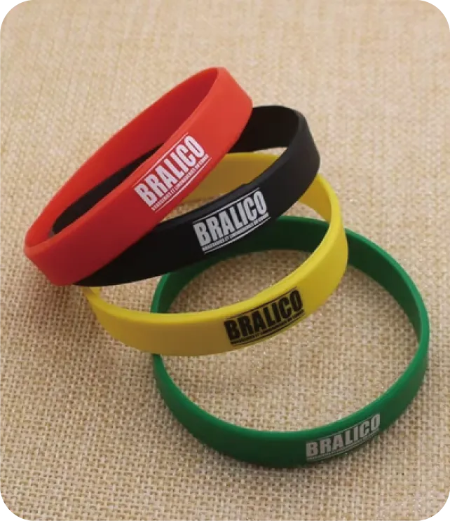 Custom Logo Rubber Bracelets