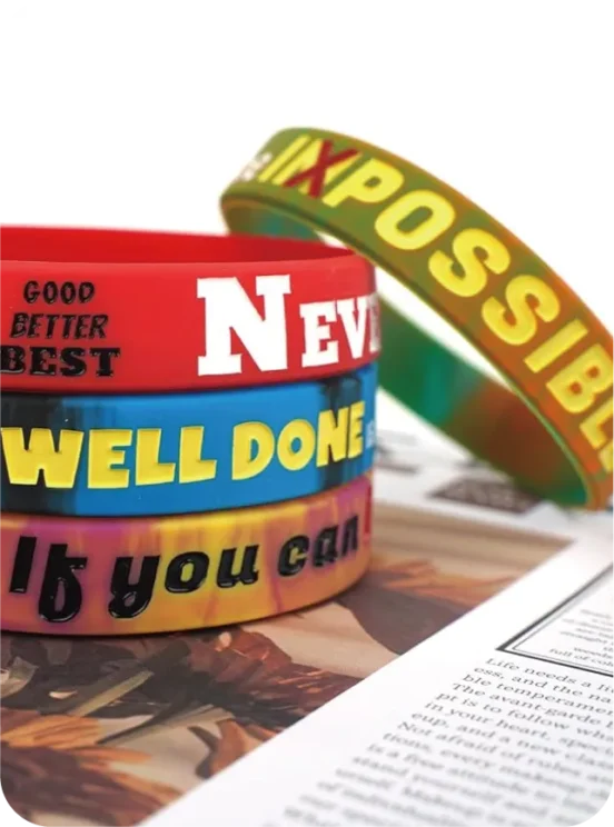 Custom Message Rubber Bracelets