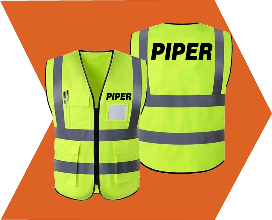 Custom Name Safety Vests