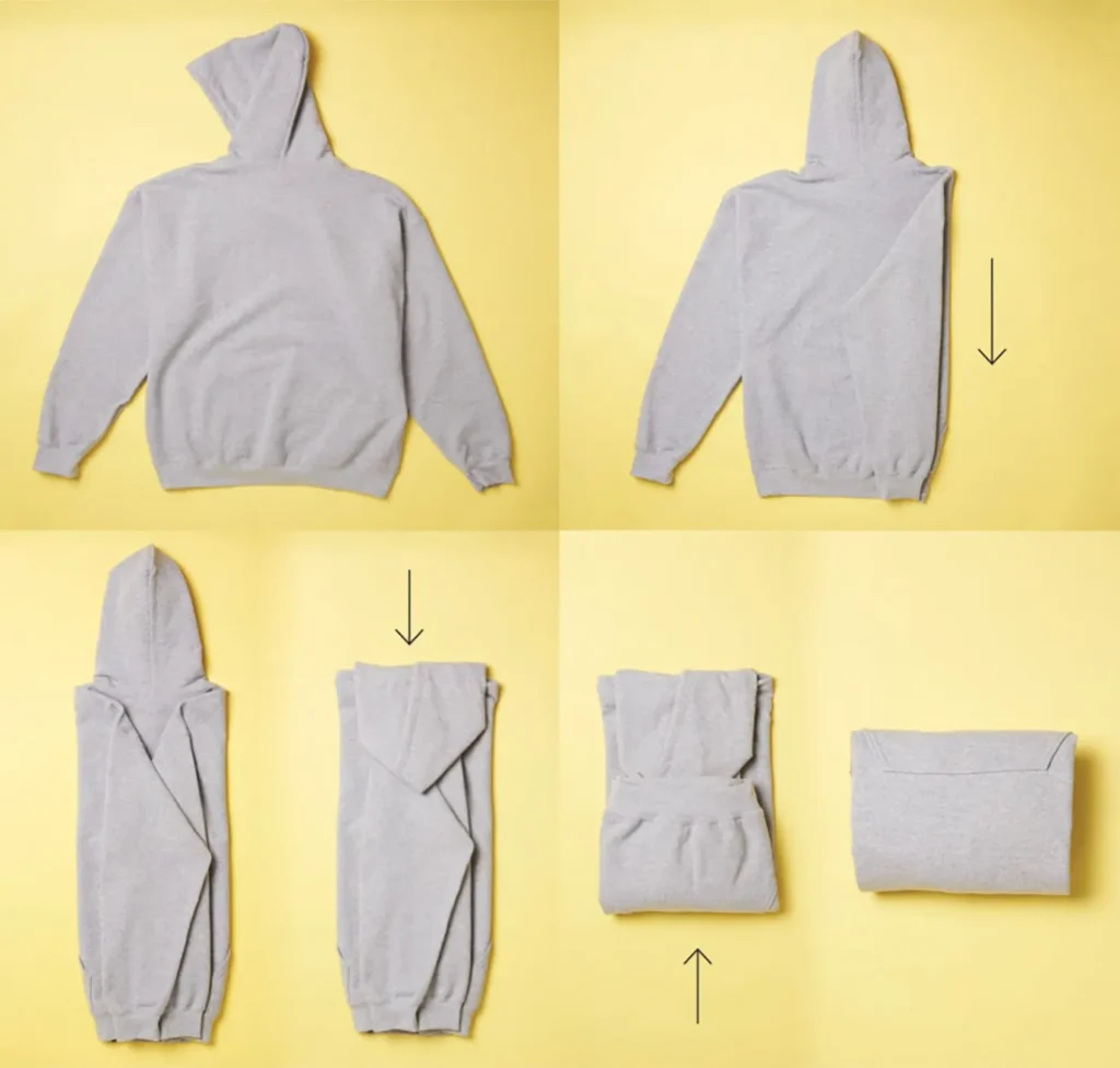 Classic Flat Fold Ways to Fold a Hoodie