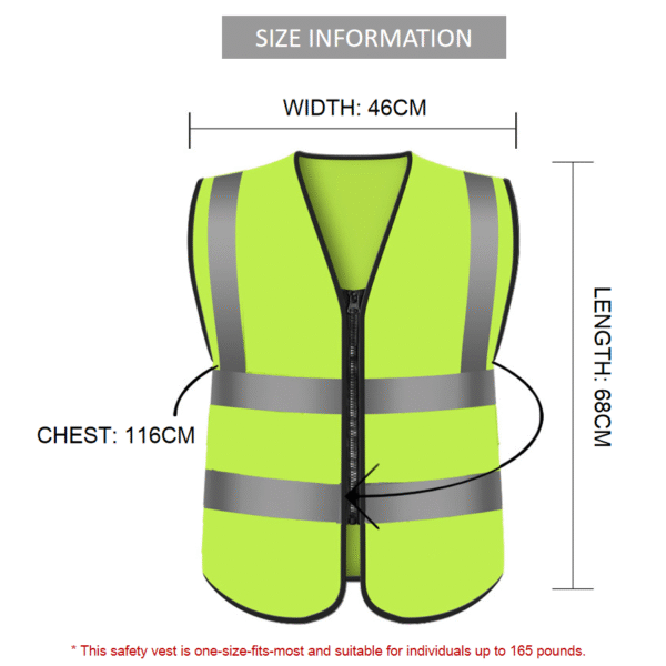 Custom Reflective Safety Vest size