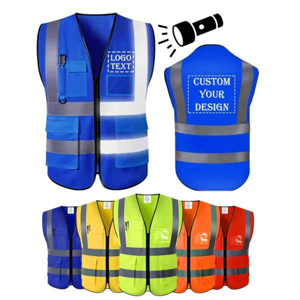 Custom Safety Vest With Pockets 1
