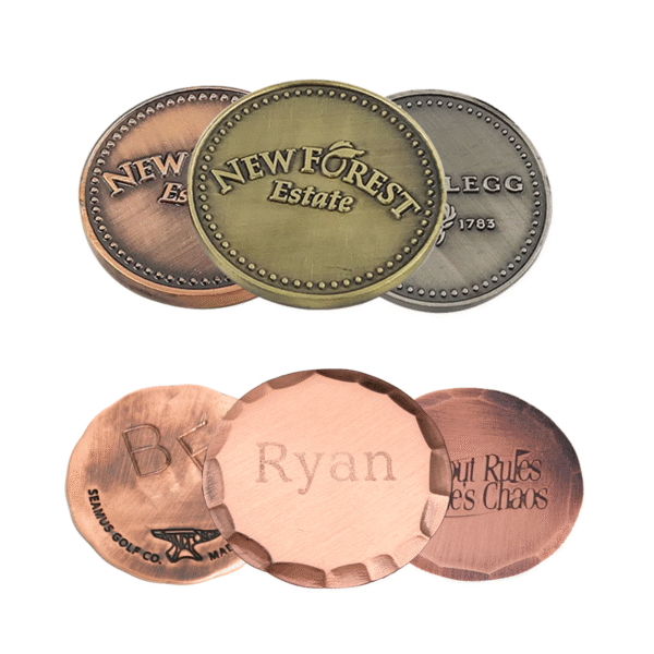 Custom Copper Golf Ball Markers