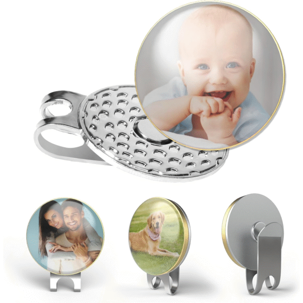 Custom Metal Golf Ball Markers with Photo