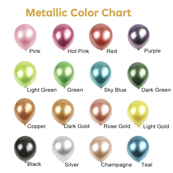 custom latex balloons metallic