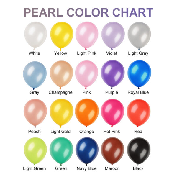 custom latex balloons pearl