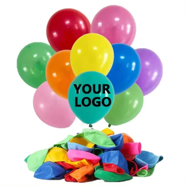 custom logo latex balloons