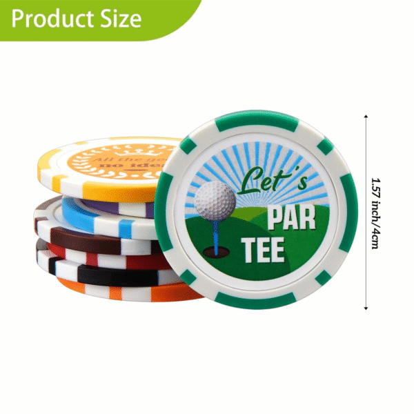 custom poker chip golf ball markers size