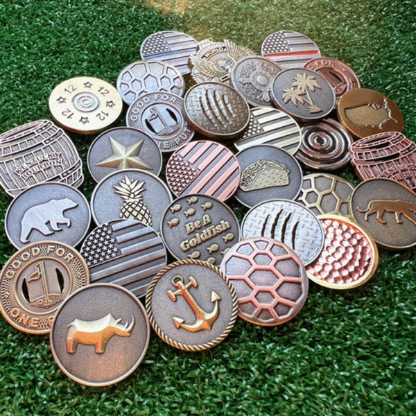 custom stamped golf ball markers