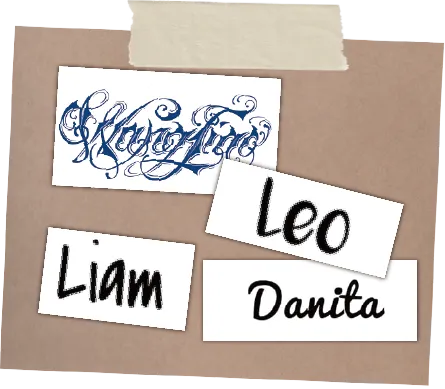 Custom Name Temporary Tattoos