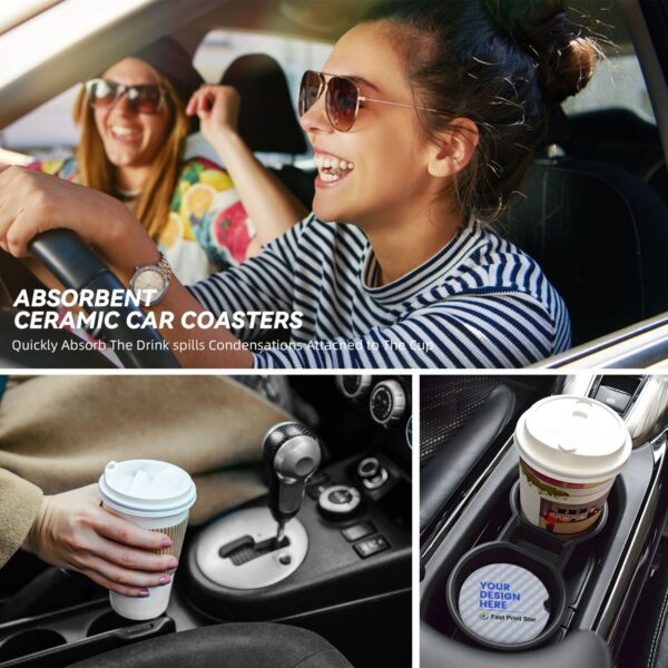 coasters for car cup holders custom