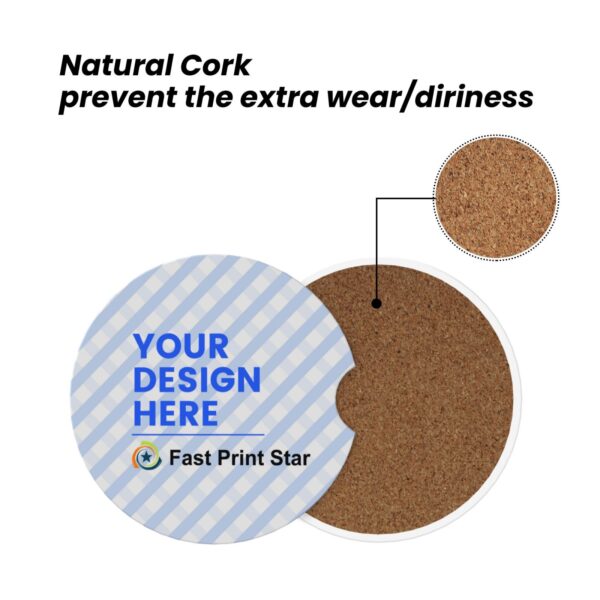 custom cork backed coasters