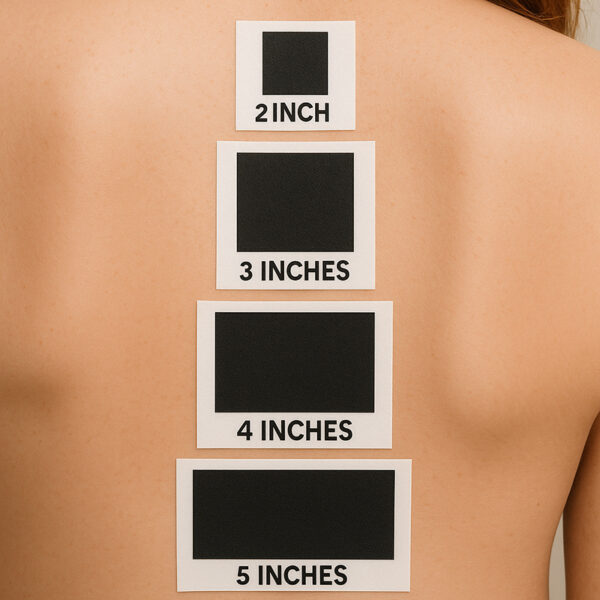 custom temporary tattoo size guide