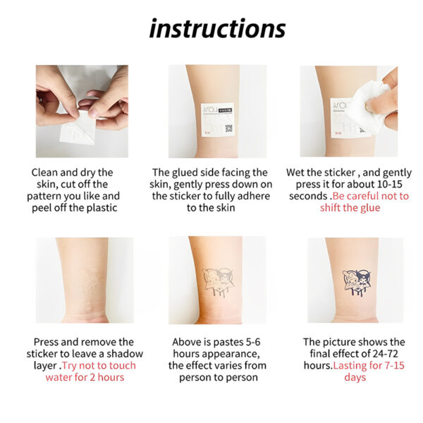 custom temporary tattoos instructions
