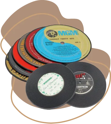 Custom Record Coasters