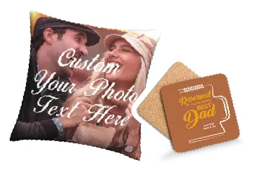 Custom Party Stickers Pillowcase & Coaster