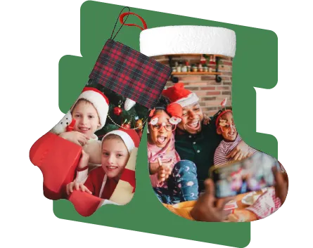 Custom Photo Christmas Stocking