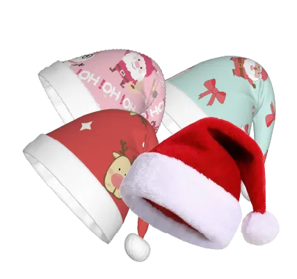 bulk custom santa hats