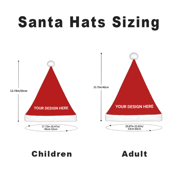 custom size santa hat