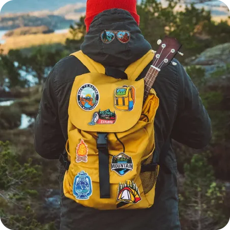 Backpack iron on patch custom