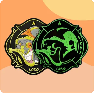 Custom pvc patches glow in the dark