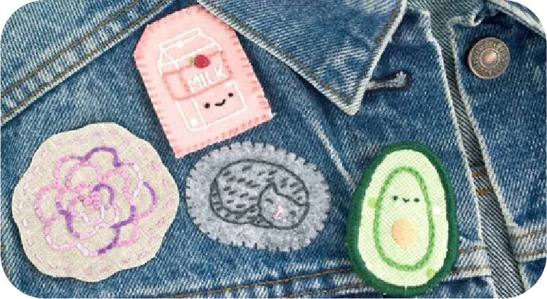 custom embroidery logo patch for Clothing