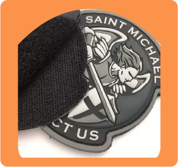 custom pvc velcro patches Backing