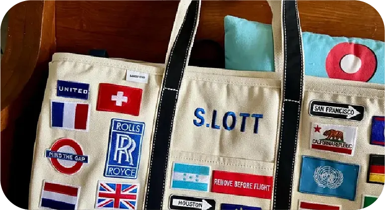 embroidery custom patches for Bags