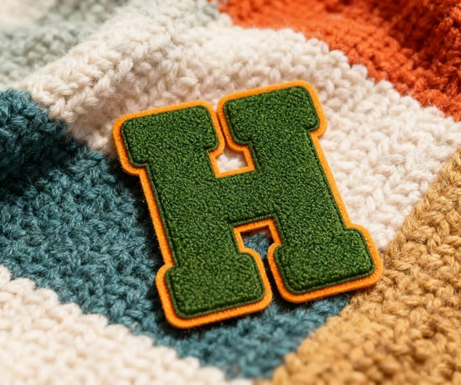 Chenille letter patches