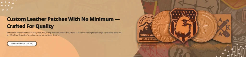 Custom Leather Patches with No Minimum banner