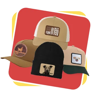 custom dog patch hats