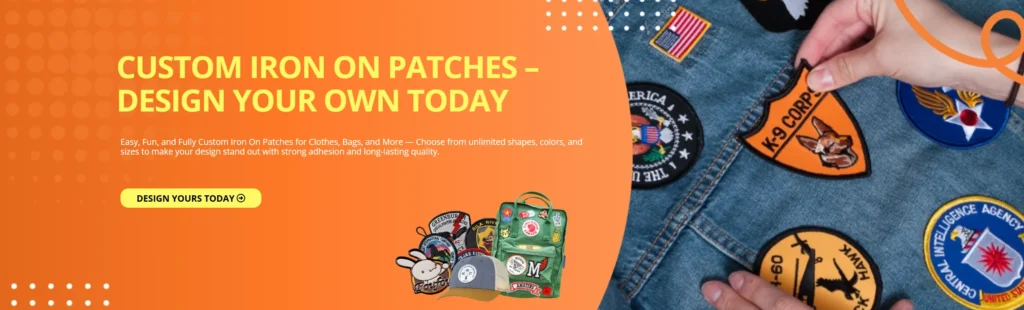 custom iron on patches banner
