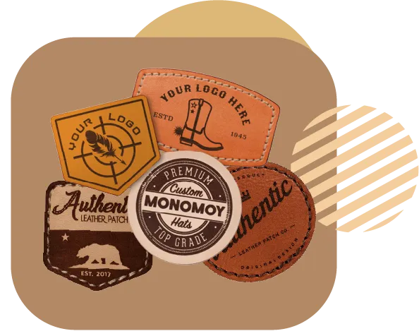 custom leather logo patches