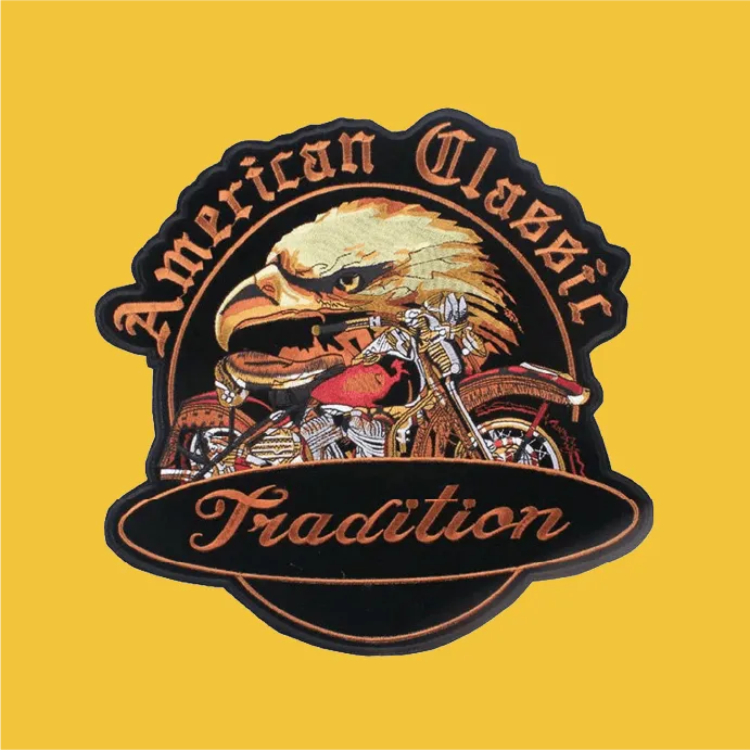 custom one back piece motorcycle patch-2